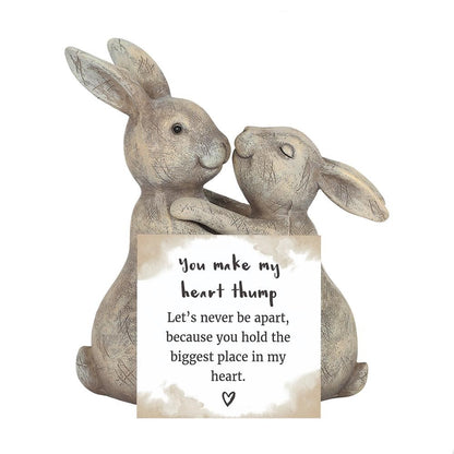 YOU MAKE MY HEART THUMP BUNNY ORNAMENT